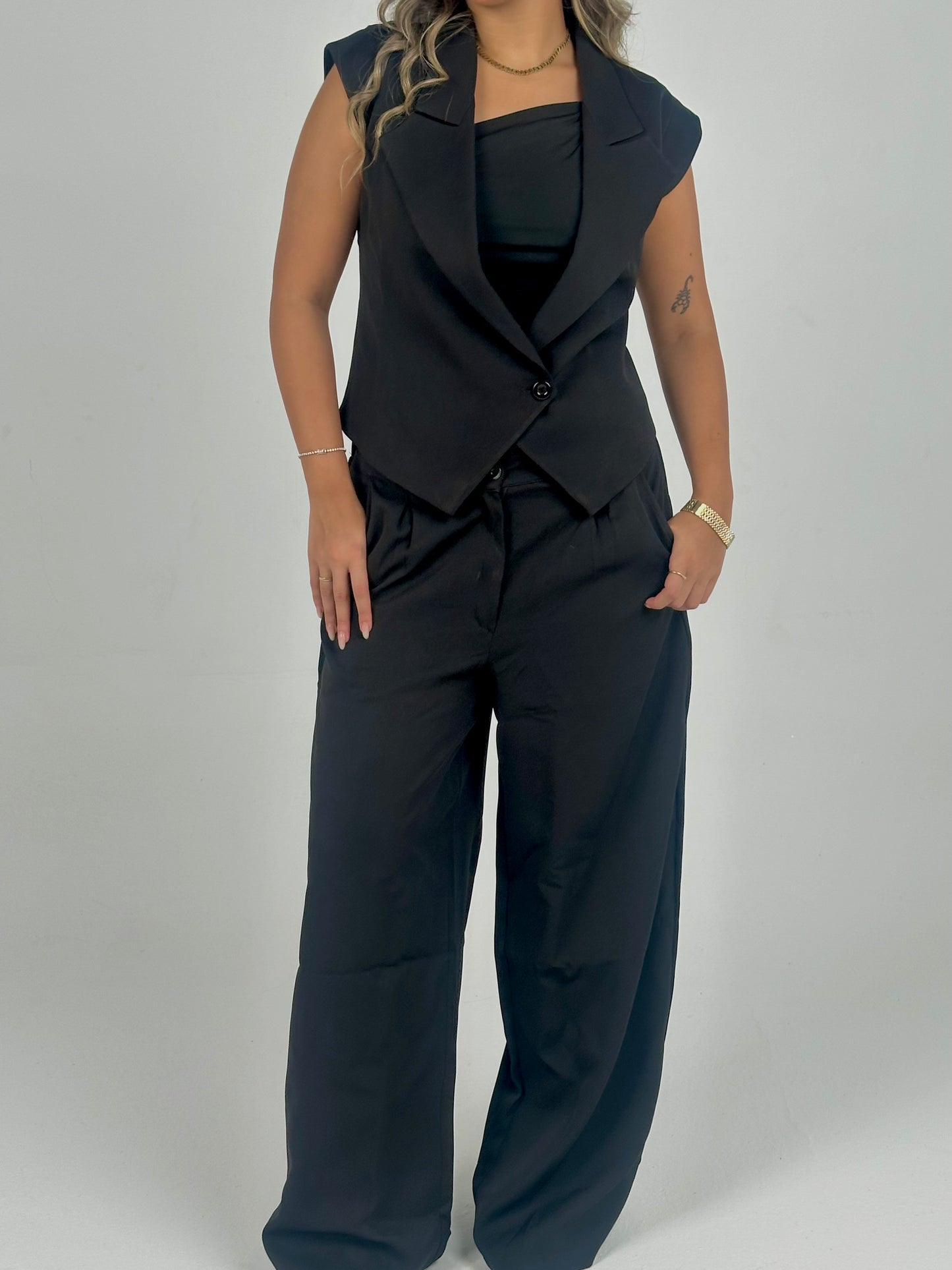 Tailored Vest in Black