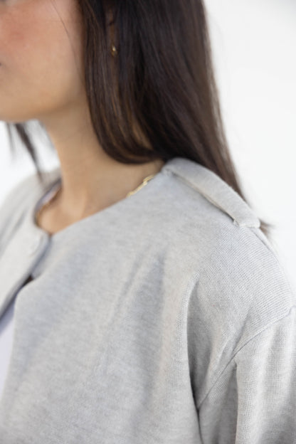 Scarf Cardigan in Greish