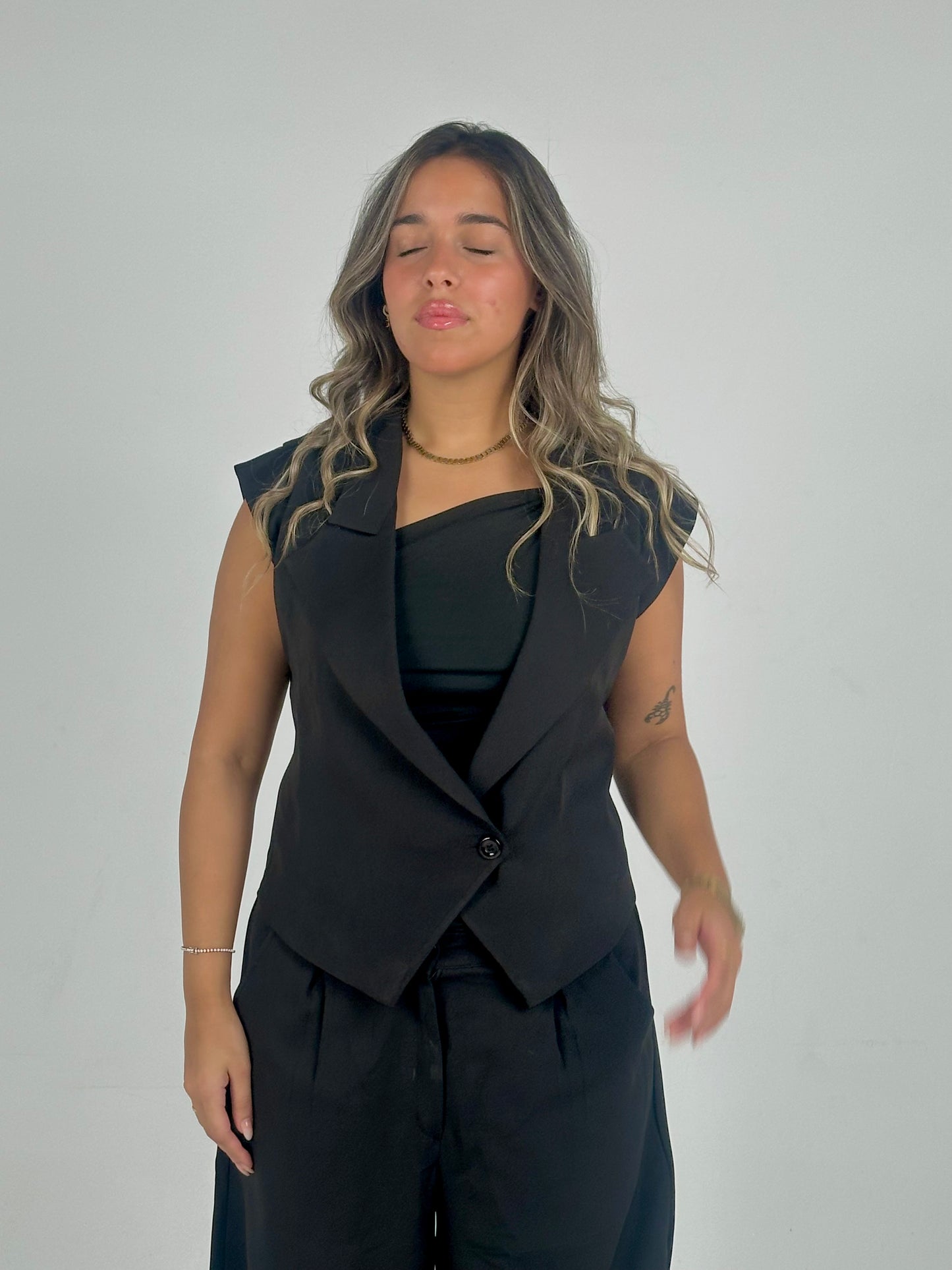 Tailored Vest in Black