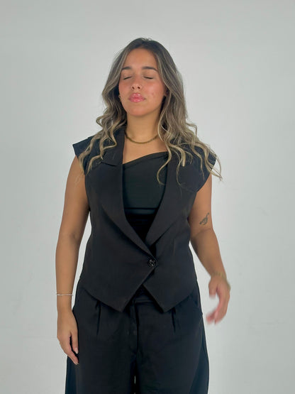 Tailored Vest in Black