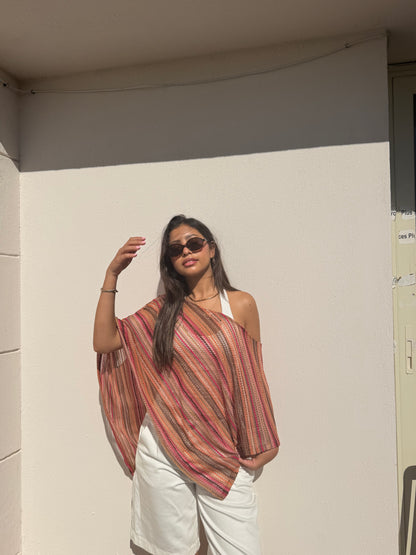 naika poncho in pink