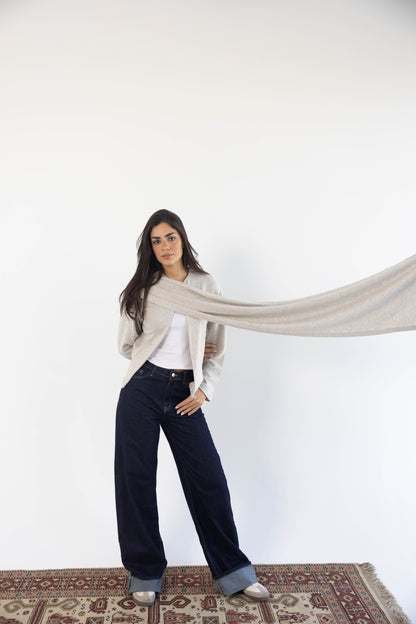 Scarf Cardigan in Greish