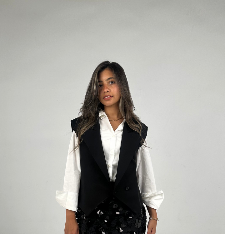 Tailored Vest in Black