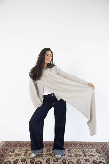 Scarf Cardigan in Greish