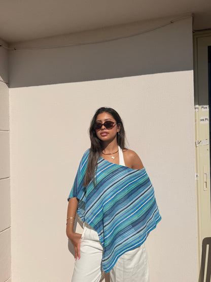naika poncho in blue