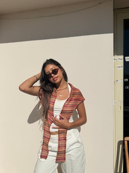 naika poncho in pink